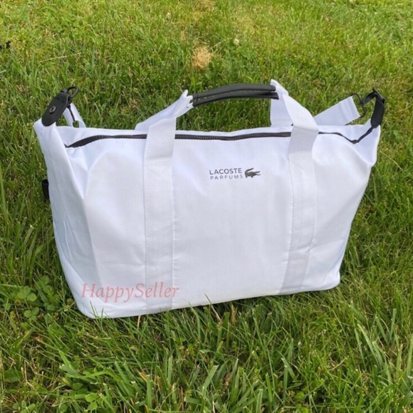 🆕 Lacoste White Weekender Bag - Picture 7 of 7